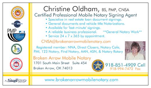 Logo for Broken Arrow Mobile Notary